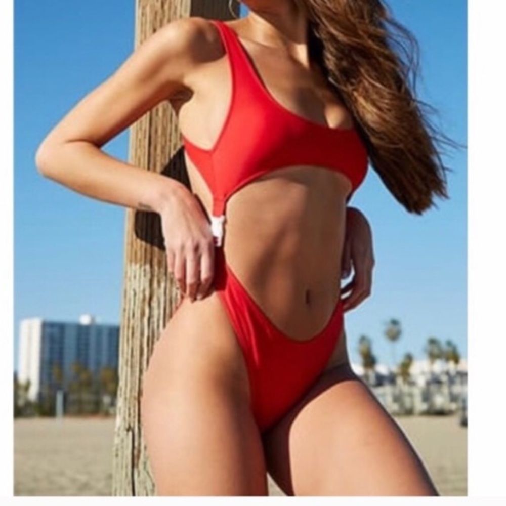 Red bathing suit